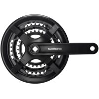 POGON SHIMANO TOURNEY FC-TY301, 48X38X28T, KURBLA 170MM, FOR REAR 6/7/8 BRZINA, W/CG, CHAINCASE COMPATIBLE, FIXING BOLT, BLACK, IND.PACK