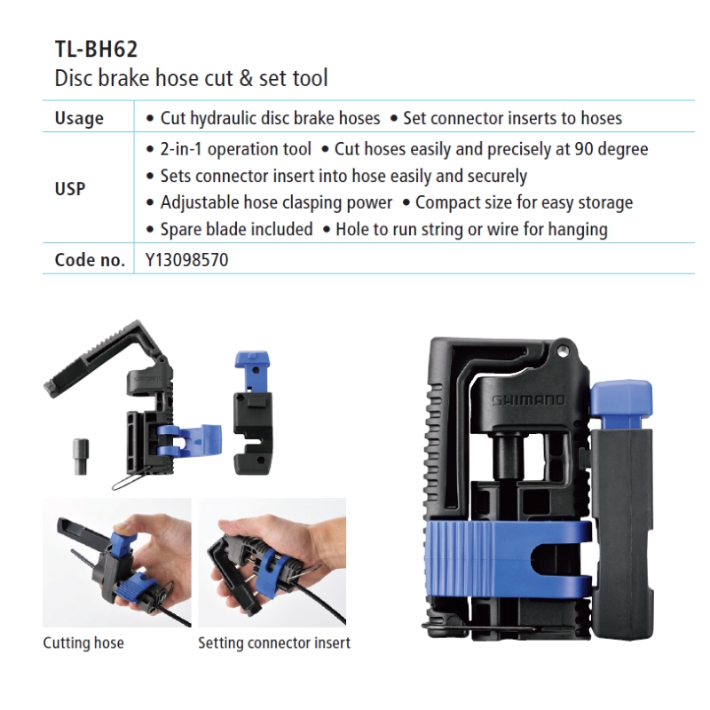 Shimano TL-BH62 2-in-1 Hydraulic Disc Brake Hose Cutter And Insert Pin Tool (Y13098570)