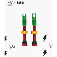 Peaty's x 50to01 (MK2) Tubeless Valves - 42mm / Rasta